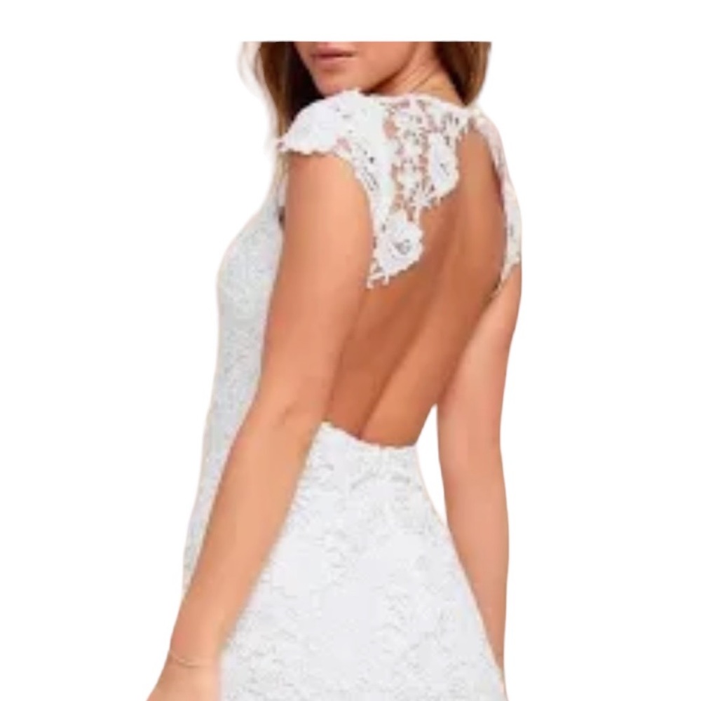 Lulus Crochet Open Back Dress Size M